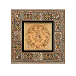 Hz. Muhammed (s.a.v.) ve Aşere-i Mübeşşere isimleri Baskılı Ahşap Tablo