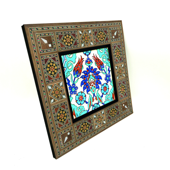 Çivizade Mescidi Çinisi (Ümmü Gülsüm Camii) Printed Wooden Frame