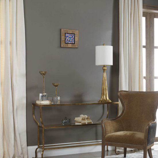 Osmanlı İznik Çini Deseni Printed Wooden Frame