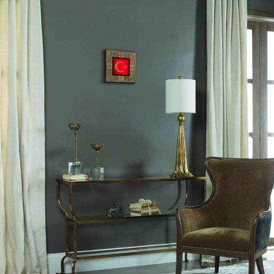 Ay Yıldız Formunda, Kelime-i Tevhid ve Besmele Printed Wooden Frame