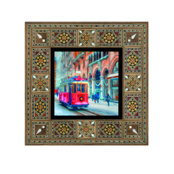 Nostaljik Tramvay  Baskılı Ahşap Tablo