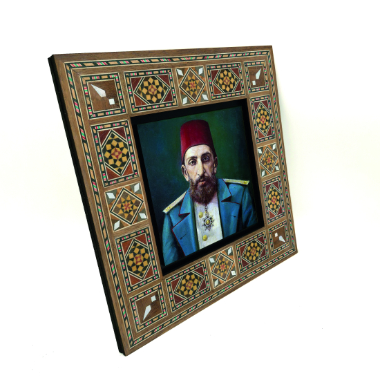 2. Abdülhamid  Baskılı Ahşap Tablo