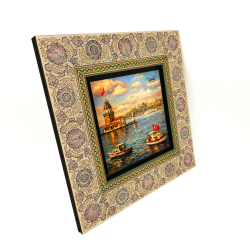 İstanbul Kız Kulesi Manzarası Printed Wooden Frame