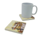 At Minyatür Çizimi Printed Natural Stone Coaster