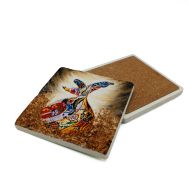 Motifli SemazenPrinted Natural Stone Coaster