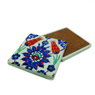 Çini DeseniPrinted Natural Stone Coaster