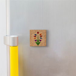 9 Başlı Laleli Ebru Printed Natural Stone Magnet