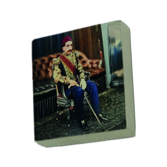 Sultan 2. Abdülhamit Han Printed Natural Stone Magnet