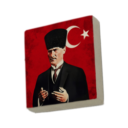 Dua Eden Atatürk Printed Natural Stone Magnet