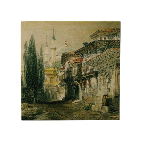 Bursa Emir Sultan Camii Baskılı Doğal Taş Magnet