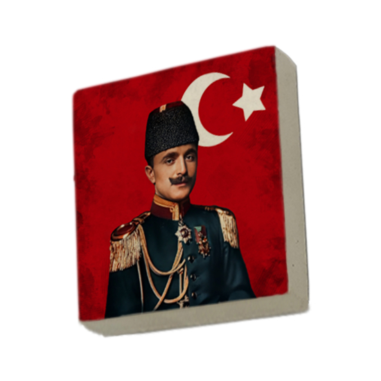 Enver Paşa Baskılı Doğal Taş Magnet