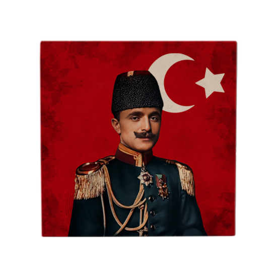 Enver Paşa Baskılı Doğal Taş Magnet