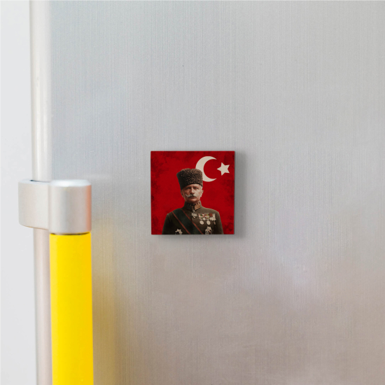 Fahreddin Paşa Baskılı Doğal Taş Magnet