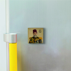 Gazi Osman Paşa Portresi Printed Natural Stone Magnet