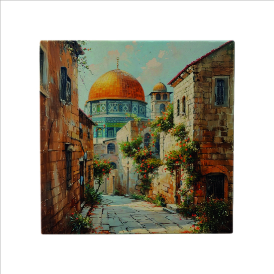 Kudüs, Mescid-i Aksa, Kubbet-üs Sahra Baskılı Doğal Taş Magnet