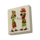 Karagöz and Hacivat  Printed Natural Stone Magnet