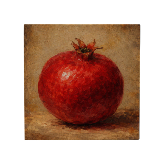 Bereket Sembolü Nar Printed Natural Stone Magnet