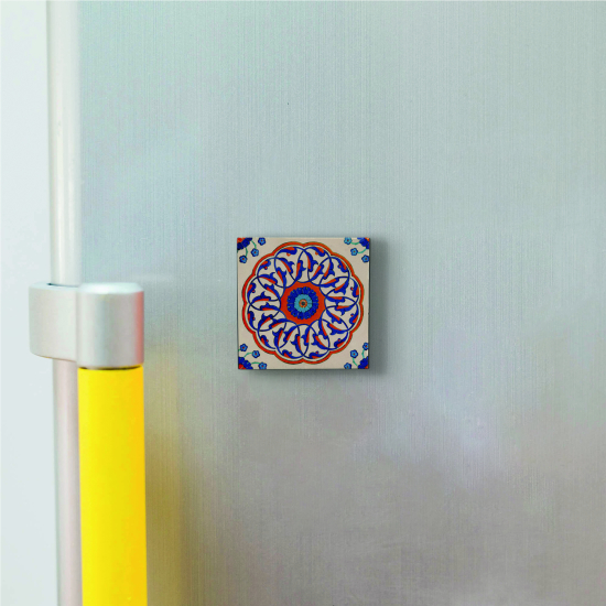 Çini Deseni Printed Natural Stone Magnet