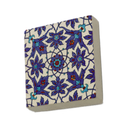 İznik Çini Deseni (Rüstem Paşa Camii) Printed Natural Stone Magnet