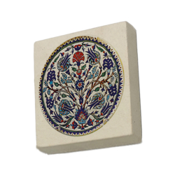 Çini İşlemeli Tabak Printed Natural Stone Magnet