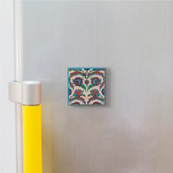 Osmanlı İznik Çini Deseni (Rüstem Paşa Camii) Printed Natural Stone Magnet