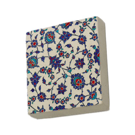 Osmanlı İznik Çini Deseni (Rüstem Paşa Camii) Printed Natural Stone Magnet