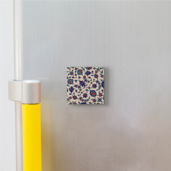 Osmanlı İznik Çini Deseni (Rüstem Paşa Camii) Printed Natural Stone Magnet