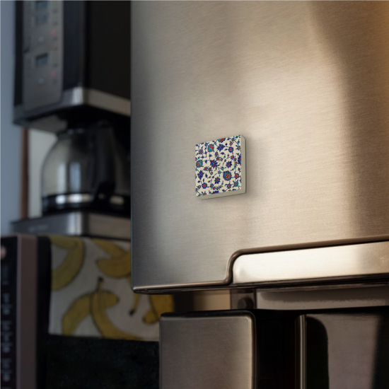 Osmanlı İznik Çini Deseni (Rüstem Paşa Camii) Printed Natural Stone Magnet