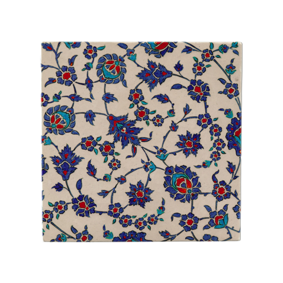 Osmanlı İznik Çini Deseni (Rüstem Paşa Camii) Printed Natural Stone Magnet