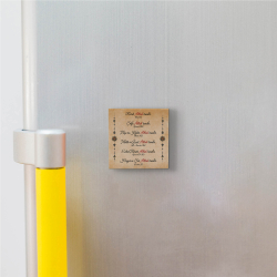 Verses and Sayings Expressing That Everything Is from Allah Printed Natural Stone Magnet