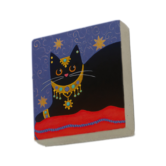Kedi Baskılı Doğal Taş Magnet