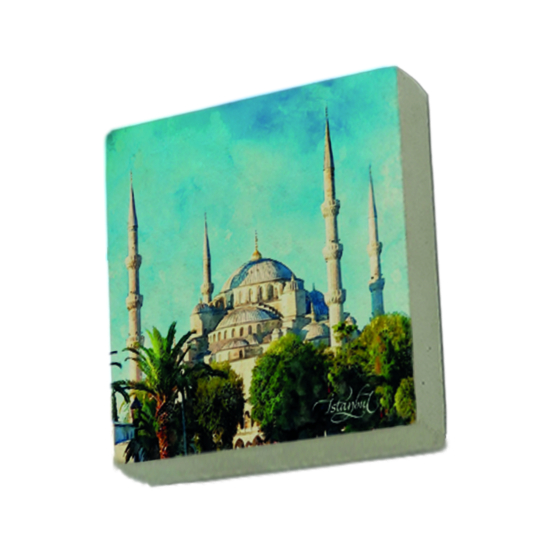 Sultanahmet Camii  Baskılı Doğal Taş Magnet