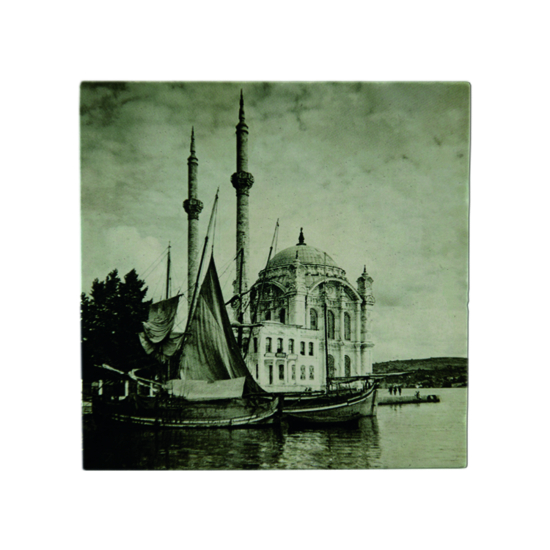 Ortaköy Camii (Fotoğraf, 1920’ler) Baskılı Doğal Taş Magnet