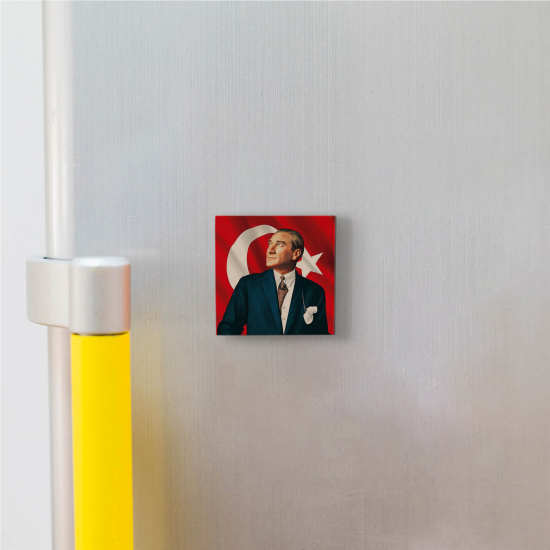 Atatürk Baskılı Doğal Taş Magnet