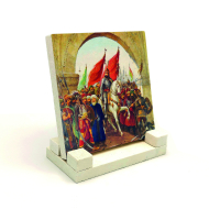 "Fatih Sultan Mehmet'in İstanbul’a Girişi" Tablosu Printed Natural Stone Tabletop
