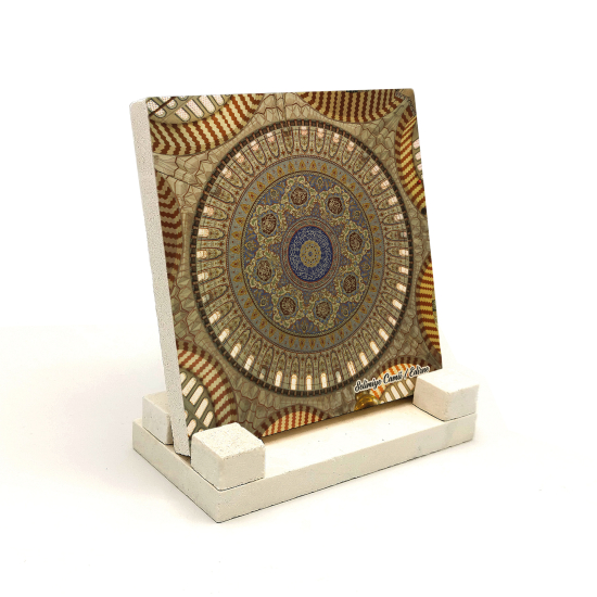 Edirne Selimiye Camii Kubbe İçi Görünümü Printed Natural Stone Tabletop