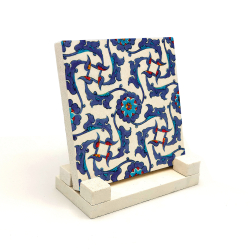 Rüstem Paşa Camii Rumi Çark Çini Deseni Printed Natural Stone Tabletop