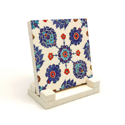 Rüstem Paşa Camii İznik Çini Deseni Printed Natural Stone Tabletop
