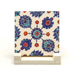 Rüstem Paşa Camii İznik Çini Deseni Printed Natural Stone Tabletop