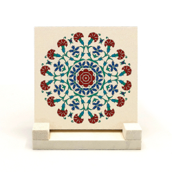 Osmanlı Çini Deseni Printed Natural Stone Tabletop