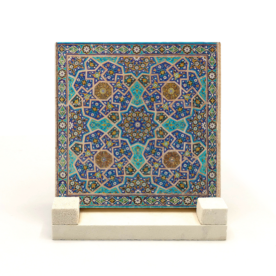 Cuma Cami Çinisi (İran) Printed Natural Stone Tabletop