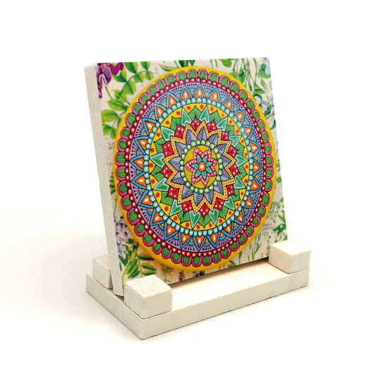 Mandala Desen Printed Natural Stone Tabletop