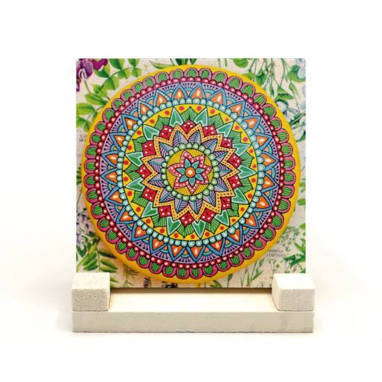 Mandala Desen Printed Natural Stone Tabletop