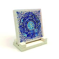 Allah, Muhammed ve Allah'ın Diğer İsimleri Baskılı Doğal Taş Masaüstlük