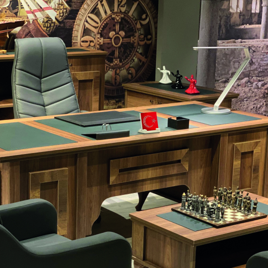 Ay Yıldız Formunda, Kelime-i Tevhid ve Besmele Printed Natural Stone Tabletop