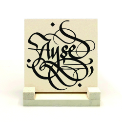 İsim Yazılabilir, Boş Natural Stone Tabletop