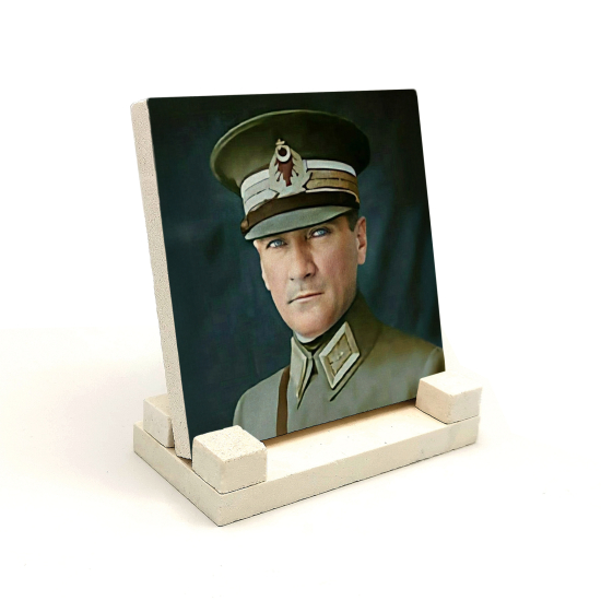 Atatürk Printed Natural Stone Tabletop