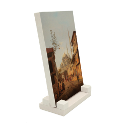 19. yy Fatih Camii Manzarası Tablosu Printed Natural Stone Tabletop