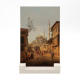 19. yy Fatih Camii Manzarası Tablosu Printed Natural Stone Tabletop
