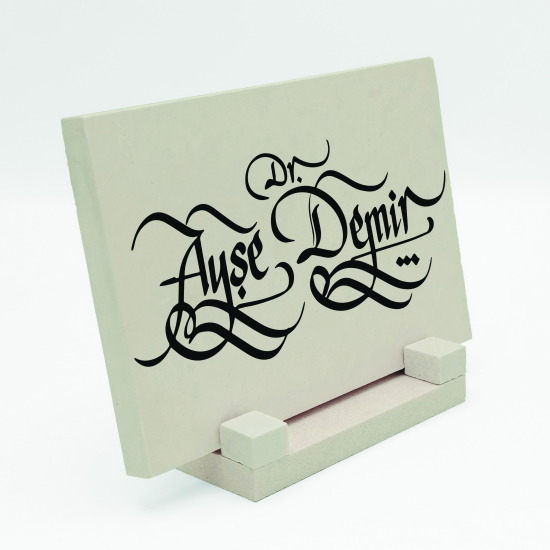 İsim Yazılabilir, Boş Natural Stone Tabletop